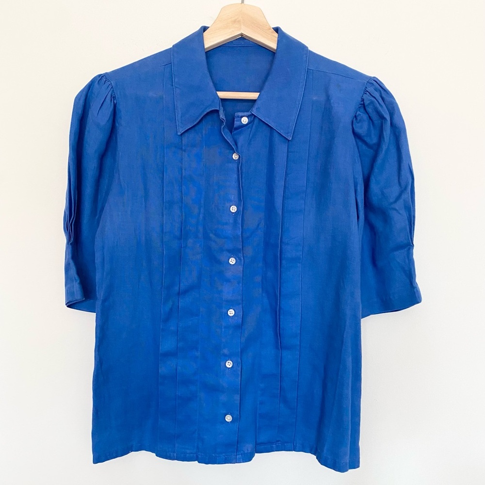 Vintage Blue Button Up